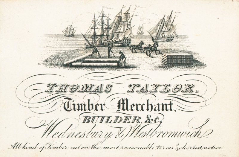 Trade card, Thomas Taylor by English School