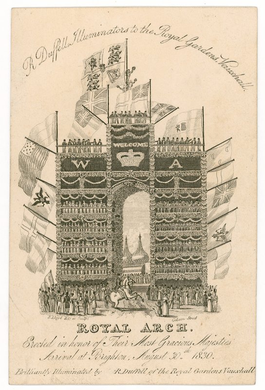 Trade Card for R. Duffell, Illuminators to the Royal Gardens Vauxhall by English School