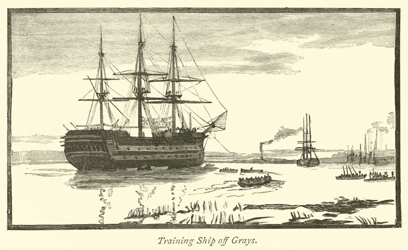 Training Ship off Grays by English School