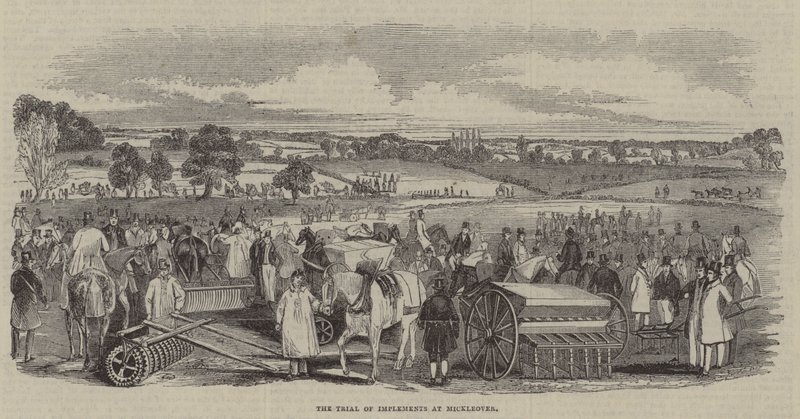 Trial of agricultural implements, Mickleover by English School