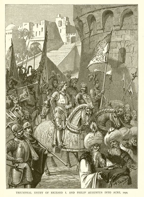 Triumphal Entry of Richard I and Philip Augustus into Acre, 1191 by English School