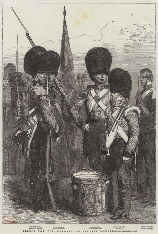 Troops for the War, British Infantry, Guards by English School