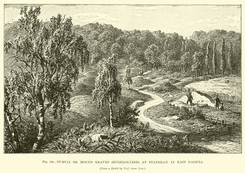 Tumuli or Mound Graves (Hugelgraber) at Stanislau in East Galicia by English School