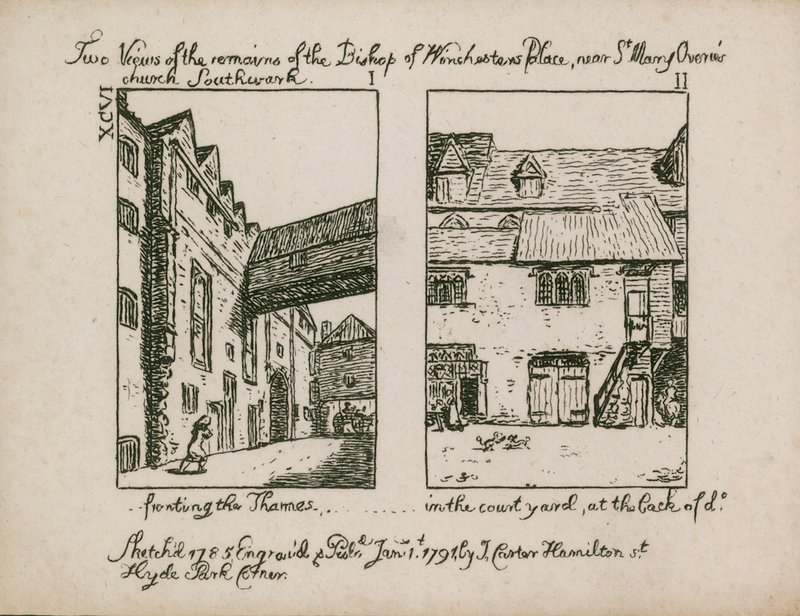 Two Views of the Remains of the Bishop of Winchester
