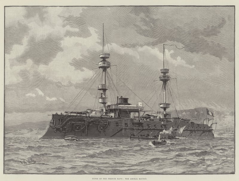Types of the French Navy, the Amiral Baudin by English School