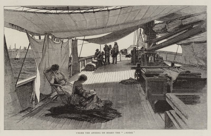 Under the Awning on Board the "Undine" by English School