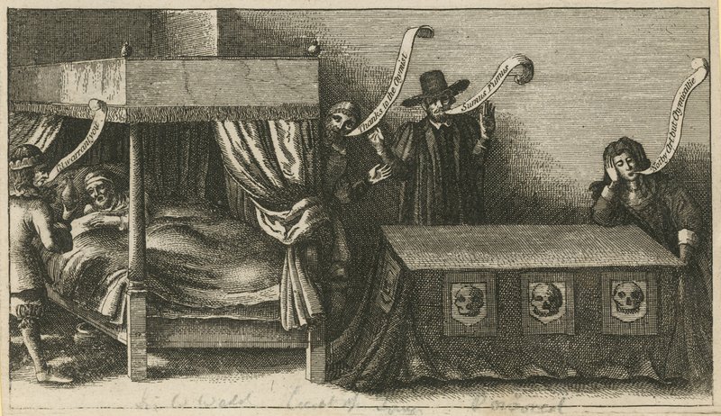 Unidentified Bedroom Scene by English School