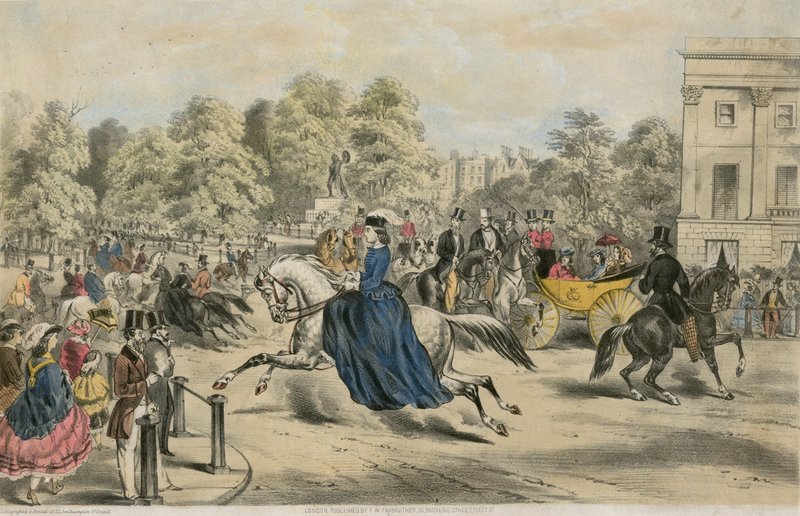 Unidentified female equestrian, possibly Catherine Walters by English School