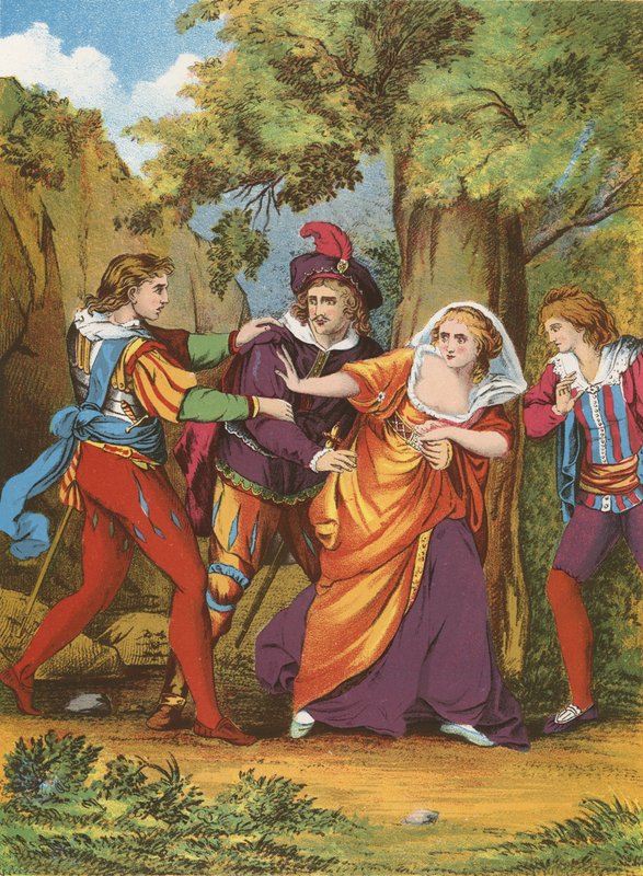 Valentine, Proteus, Silvia and Julia by English School
