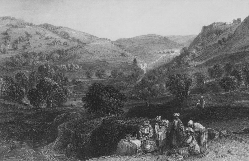 Valley of Jehoshaphat, and Brook Kedron by English School
