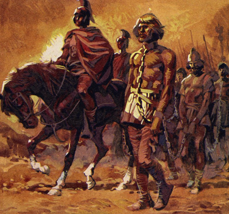 Vercingetorix put on his finest armor and surrendered by English School