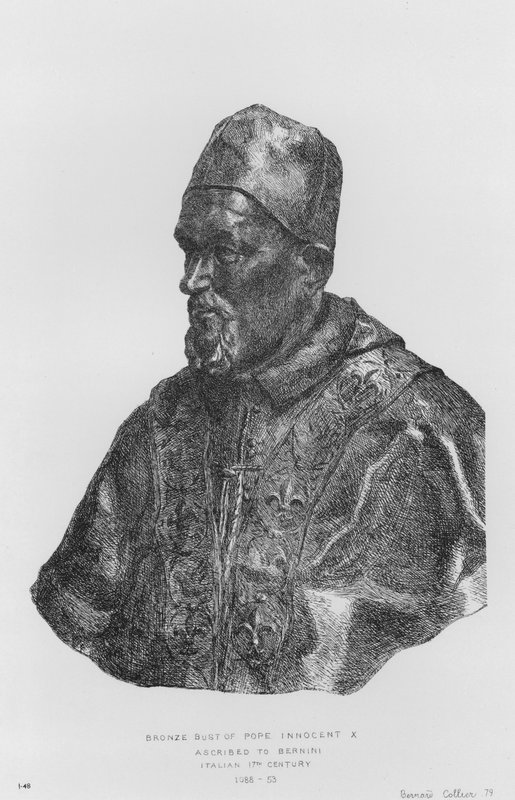 Bronze Bust of Pope Innocent X, ascribed to Bernini, Italian by English School