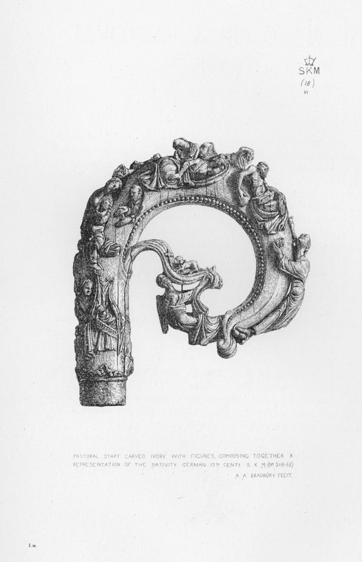Victoria and Albert Museum: Pastoral Staff, Carved Ivory, with Figures, Composing Together a Representation of the Nativity, German by English School