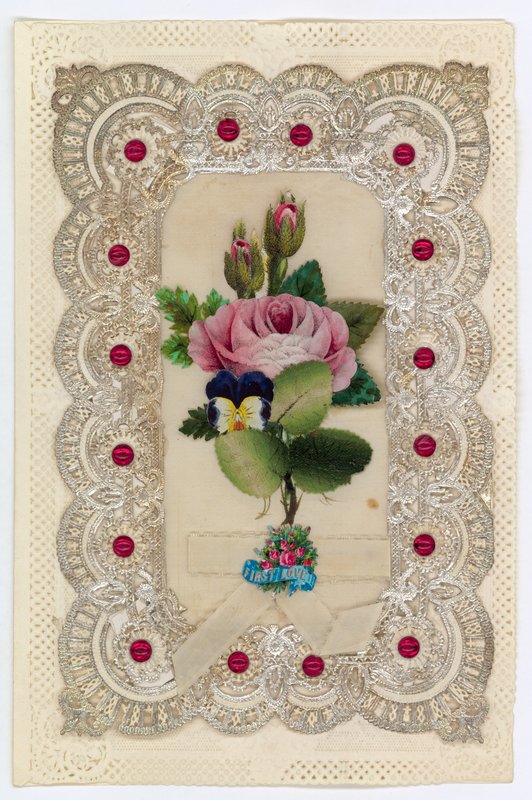 Victorian Valentine Card by English School