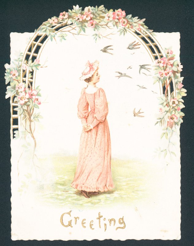 Victorian greetings card by English School