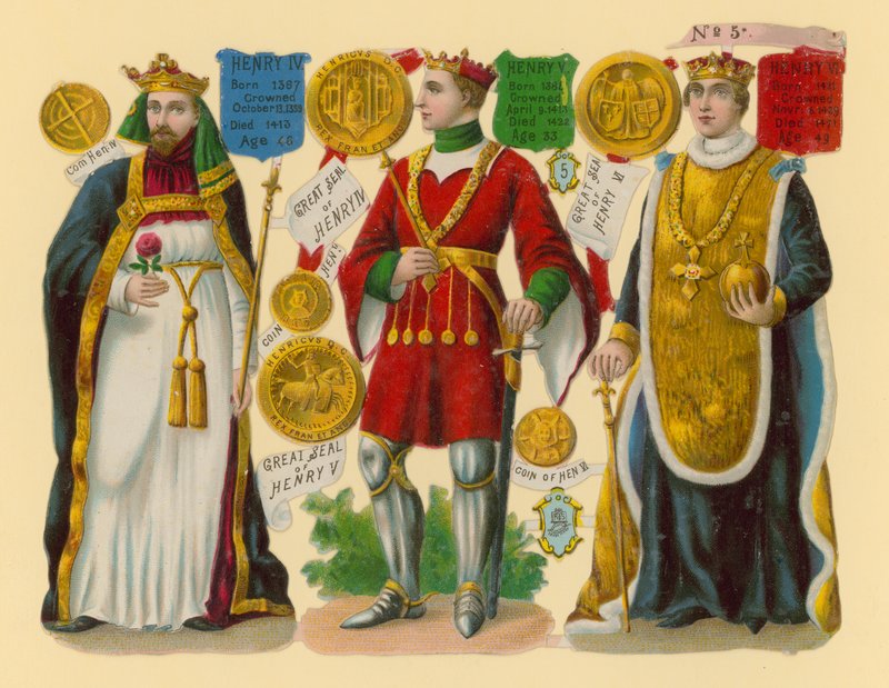 Victorian Scrap: King Henry IV, King Henry V, King Henry VI by English School