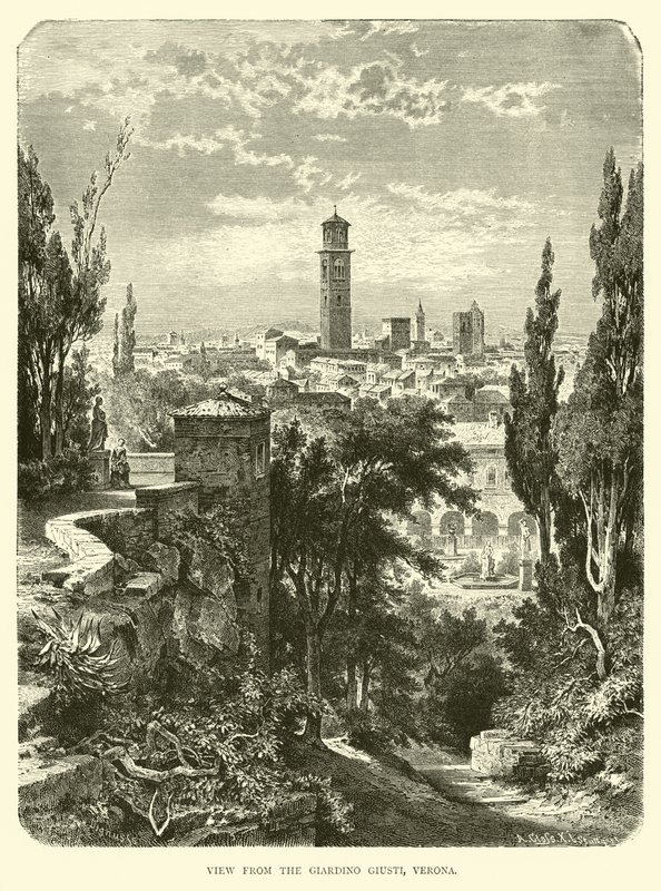 View from the Giardino Giusti, Verona by English School