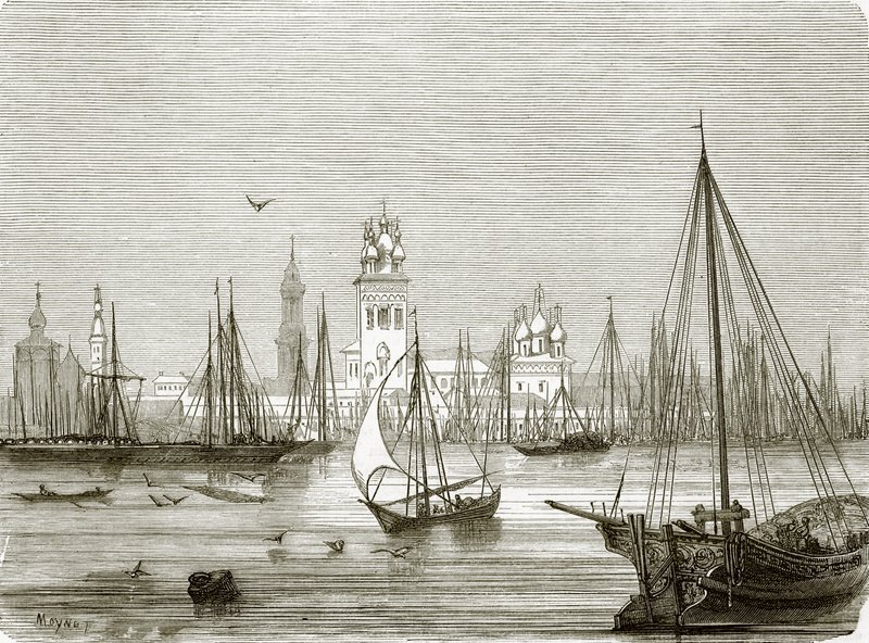 View of Astrakhan by English School