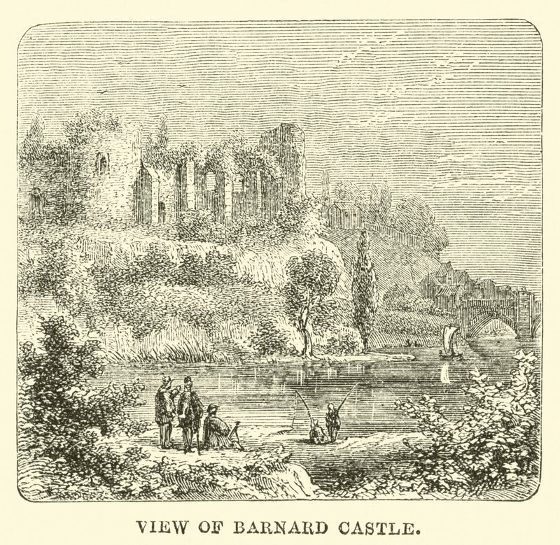 View of Barnard Castle by English School