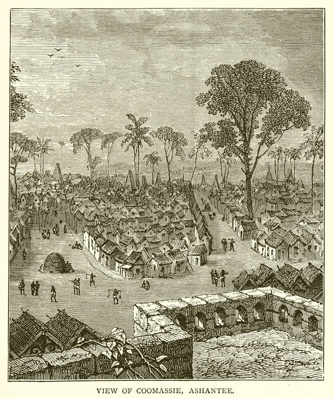 View of Coomassie, Ashantee by English School