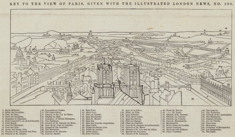 View of Paris, given with The Illustrated London News by English School