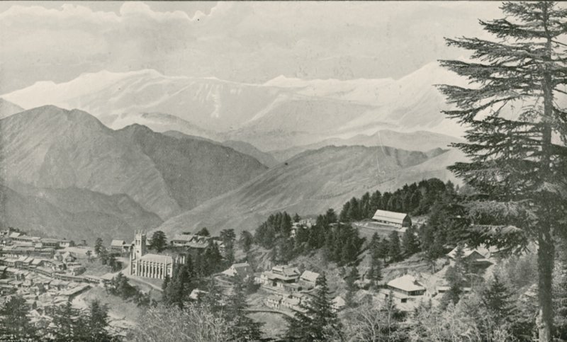 View of Simla, The Summer-Headquarters of the Indian Government by English School
