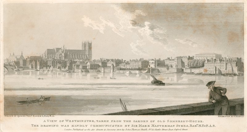 View of Westminster, Taken from the Garden of Old Somerset House by English School