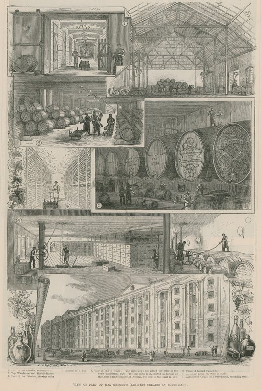 View of Part of Max Gregers (Limited) Cellars in Southwark by English School