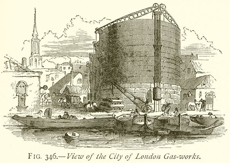 View of the City of London Gas-Works by English School