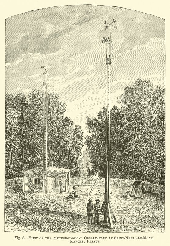 View of the Meteorological Observatory at Saint-Marie-du-Mont, Manche, France by English School