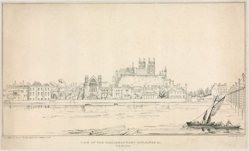 View of the Parliamentary buildings from the east by English School