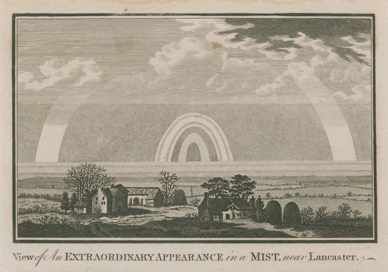 View of the extraordinary appearance in a mist near Lancaster by English School