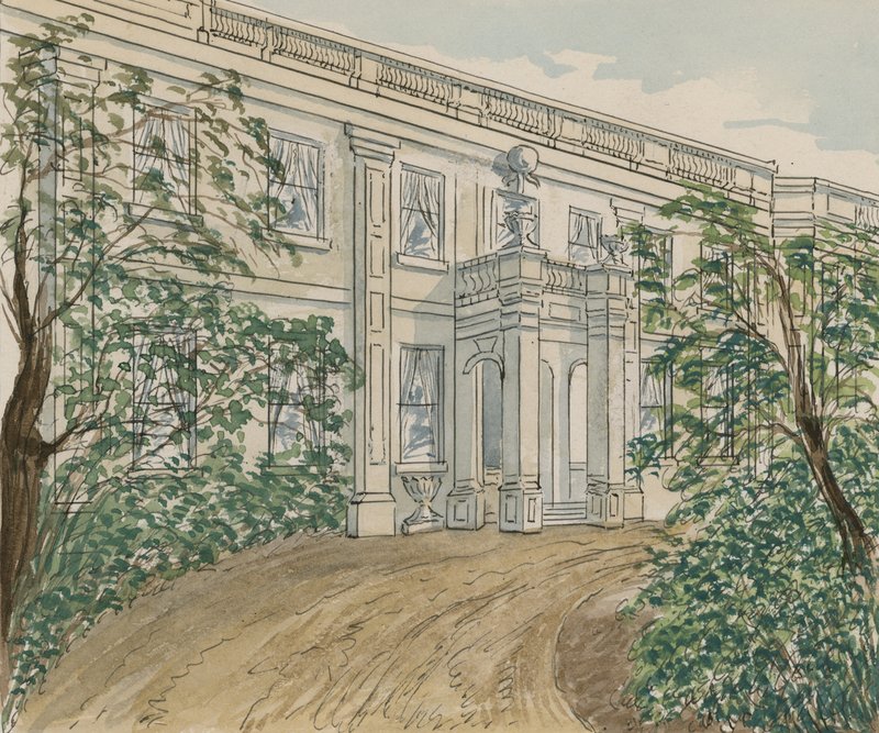 View of the house at no.2 Palace Green, Kensington, in which Thackery died by English School