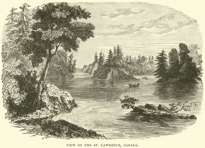 View on the St Lawrence, Canada by English School