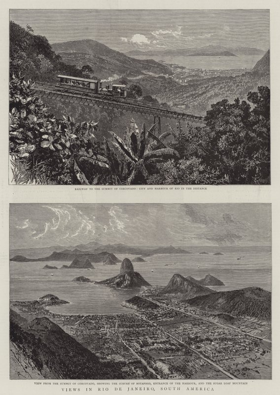 Views in Rio de Janeiro, South America by English School