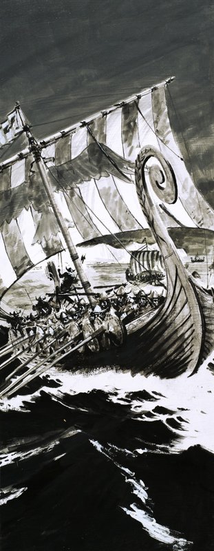 Viking Ship by English School