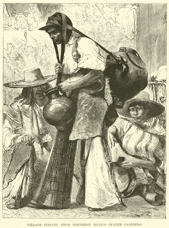 Village Indians, from Northern Mexico, water carriers by English School