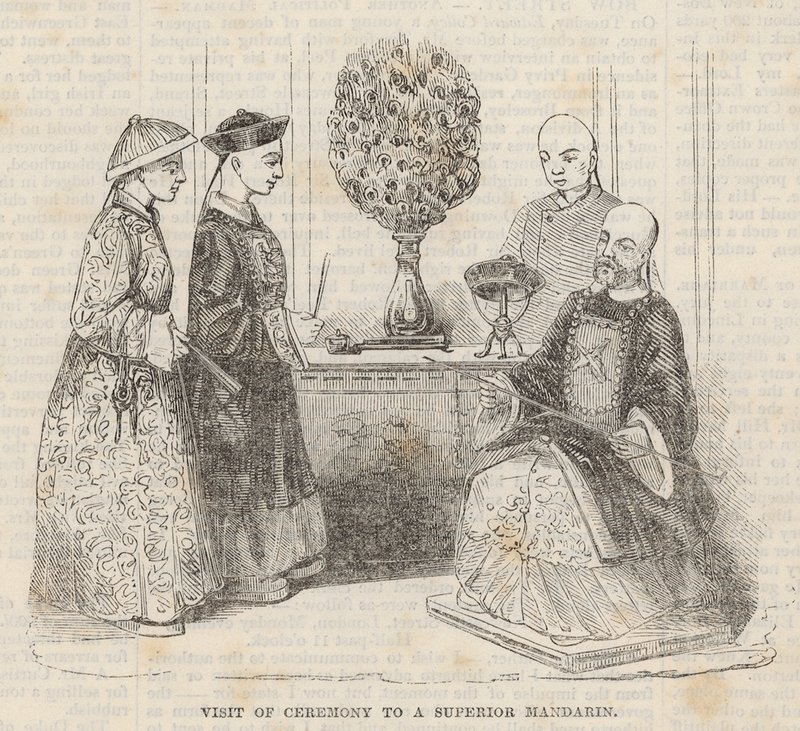 Visit of Ceremony to a Superior Mandarin by English School