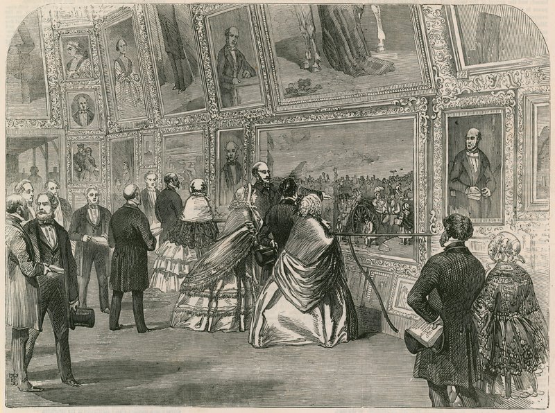 Visit of Her Majesty, Prince Albert and the Queen of Portugal to the Royal Academy by English School