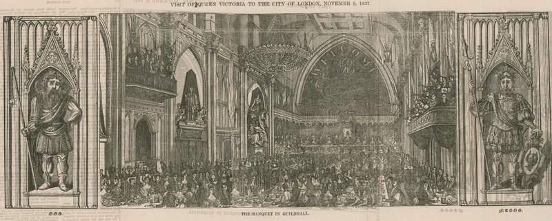 Visit of Queen Victoria to the City of London, 9 November 1837 by English School