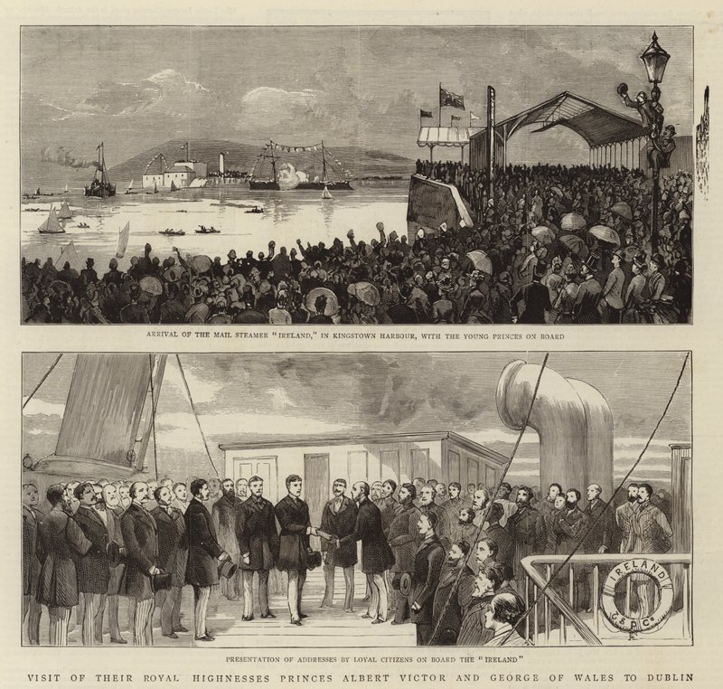 Visit of Their Royal Highnesses Princes Albert Victor and George of Wales to Dublin by English School