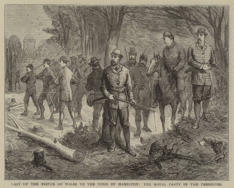 Visit of the Prince of Wales to the Duke of Hamilton, the Royal Party in the Preserves by English School
