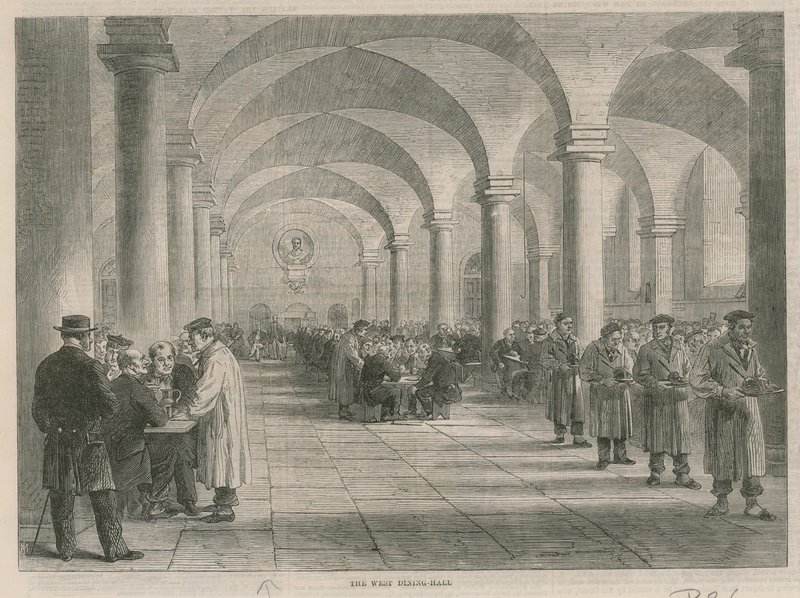 Visit to Greenwich Hospital; The West Dining Room by English School