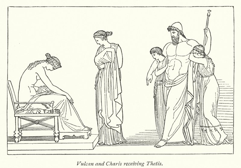 Vulcan and Charis meeting Thetis by English School