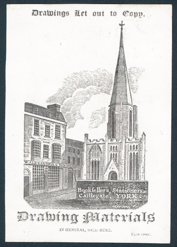 W Alexander & Son, booksellers and stationers by English School