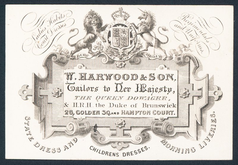 W Harwood & Son, tailors by English School
