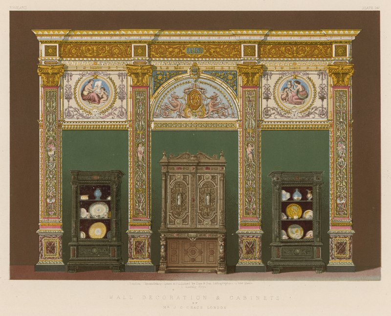 Wall Decoration and Cabinets by English School