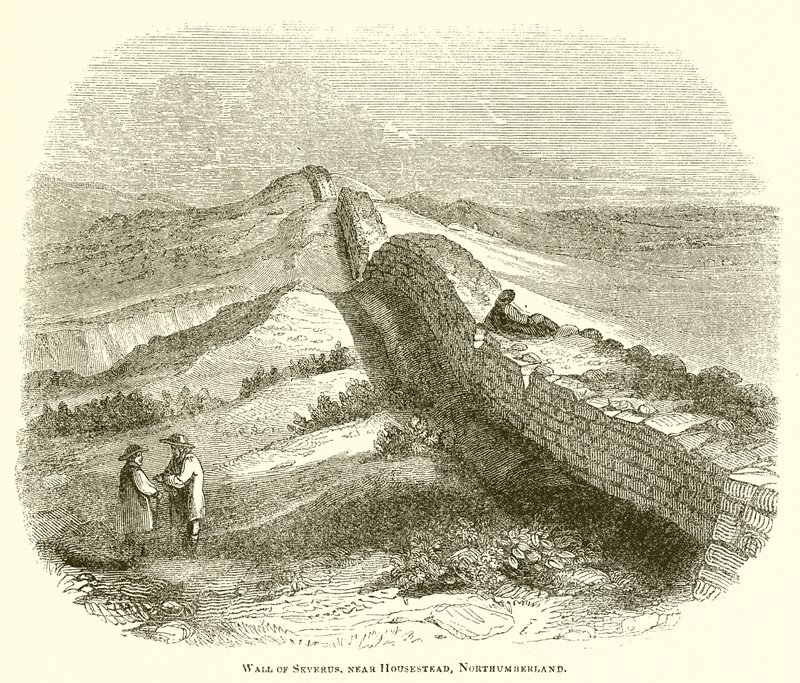 Wall of Severus, near Housestead, Northumberland by English School