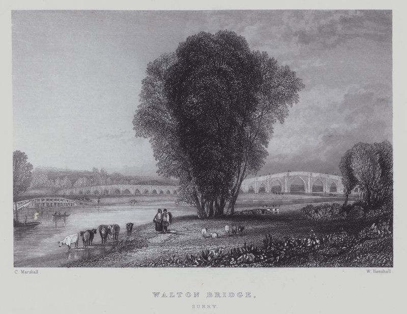 Walton Bridge, Surrey by English School