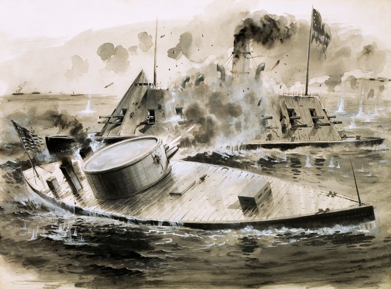 Warships from the American Civil War by English School